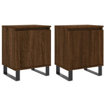 ZNTS Bedside Cabinets 2 pcs Brown Oak 40x30x50 cm Engineered Wood 826859