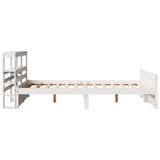 Bed Frame with Headboard without Mattress White 120x190 cm Small Double 3306010