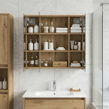 Bathroom Mirror Cabinet Artisian Oak 63.5 x 16 x 62.5 cm 889158