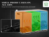 45L Triple Compartment Stainless Steel Bin, with Deodoriser Holders - Gold Tone T3398P328325
