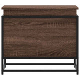 Storage Box with Lid Brown Oak 60x40x51.5 cm Engineered Wood 848798