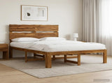 Double Bed Frame with Headboard ROSTOCK Natural 120 x 190 cm 3405474