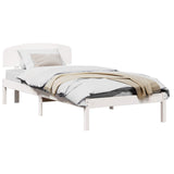 Bed Frame with Headboard White 80 x 200 cm Solid Pine Wood 872084