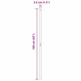 Fence Posts 12 pcs Silver 160 cm Powder-coated steel 42012794