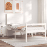 Senior Bed without Mattress White 90x200 cm Solid Wood 3195467