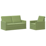 Sofa Set 2 pcs Light Green Velvet 3433206
