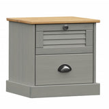 Bedside Cabinet VIGO Grey 42x35x42 cm Solid Wood Pine 353159
