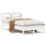 Bed Frame without Mattress White 120x200 cm Solid Wood Pine 3306892