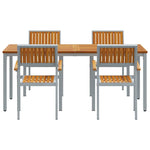 Garden Dining Set 5 pcs Grey and brown 180 x 90 x 75 cm 3284425