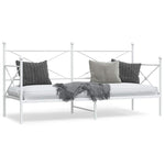 Day Bed without Mattress White 75x190 cm Steel 4104679
