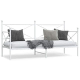 Day Bed without Mattress White 90x200 cm Steel 4104682