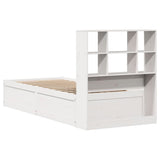 Bed Frame without Mattress White 90x190 cm Single Solid Wood Pine 3323477