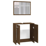Bathroom Furniture Set Brown Oak Engineered Wood 815530