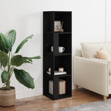 Corner Cabinet Black 33x33x132 cm Engineered Wood 809036