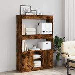 Highboard Smoked Oak 92x33x140 cm Engineered Wood 3309613