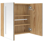 ZNTS LED Bathroom Mirror Cabinet Oak 62x14x60 cm 326522