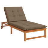 Sunlounger Cushion GEMERT 100% Polyester Taupe 190 x 80 x 9 cm 947429