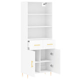 Highboard White 69.5x34x180 cm Engineered Wood 3200505