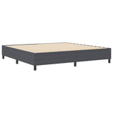 Platform Bed Frame Dark Grey 200 x 200 cm Fabric 3337428