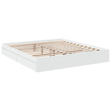Bed Frame with Drawers without Mattress White 200x200 cm 3280629