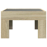 Coffee Table with Infinity LED Sonoma Oak 50x50x30 cm 847604