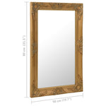 ZNTS Wall Mirror Baroque Style 50x80 cm Gold 320321