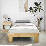 Bed Frame without Mattress 100x200 cm Solid Wood Oak 851949