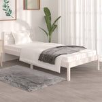 Bed Frame without Mattress 90x190cm White Single 810396