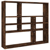 815558 Wall Shelf Smoked Oak 90x16x78 cm Engineered Wood