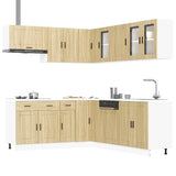 11 Piece Kitchen Cabinet Set Porto Sonoma Oak Engineered Wood 3314934