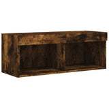 8 Piece TV Wall Cabinet Set with LED Lights Smoked Oak 3216768