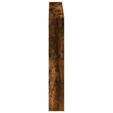 Headboard Cabinet with LED Smoked Oak 100x17x102 cm 839186