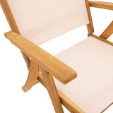 Folding Garden Chairs 8 pcs Solid Wood Acacia and Textilene 3279237
