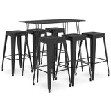 7 Piece Bar Set Black 3057387