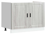 Sink Base Cabinet with Storage Porto 2 pcs Grey Engineered wood 3315027