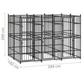 Outdoor Dog Kennel Steel 5.53 m 3097938