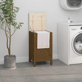 Laundry Box Honey Brown 44x44x76 cm Solid Wood Pine 823577