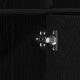 Book Cabinet Black Oak 98x29x97.5 cm Engineered Wood 862471