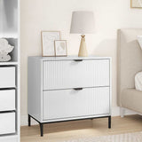Bedside Table with Drawer High gloss white 63.5 x 36 x 61 cm 883468