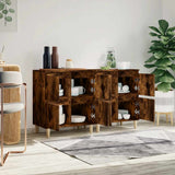 Sideboards 2 pcs Smoked Oak 60x35x70 cm Engineered Wood 3185756