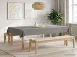Table Cloth 5 pcs Rectangular Light Grey 140 x 220 cm 42040472