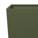 Garden Planters Olive Green 2 pcs 45x45x75 cm Steel 851101