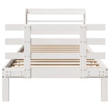Bed Frame with Headboard without Mattress White 90x190 cm Single 3306840