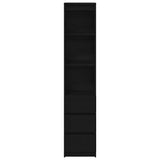 Highboard Black Oak 37.5x35x180 cm Engineered Wood 861662