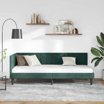 Corner Bed Frame with Headboard Dark green 80 x 200 cm Velvet 42016330