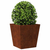 Garden Planters 2 pcs 40x40x40 cm Weathering Steel 851065