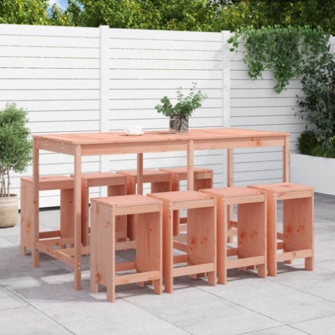 9 Piece Garden Bar Set Solid Wood Douglas 3157762