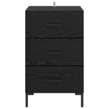 Bedside Cabinet Black Oak 40 x 40 x 66 cm Engineered Wood 882118