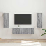 TV Cabinet Set Wall-mounted 2 pcs Grey Sonoma Engineered Wood 3408976