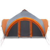 Tipi Tent Grey and Orange 6-Person Polyester and Steel 42028625